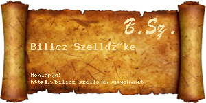 Bilicz Szellőke névjegykártya